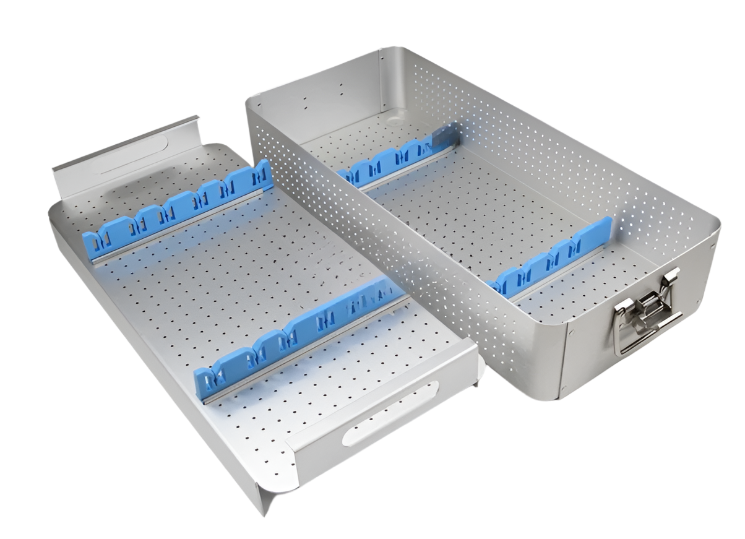 Caixa de instrumentos laparoscópicos 535 x 300 x 155 mm