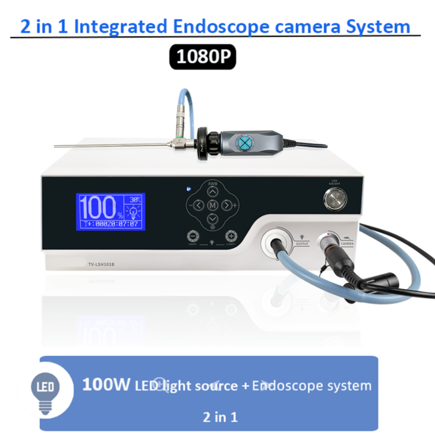 Endoscopia FHD 1080P com sistema de fonte de luz